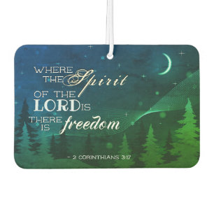 2 Corinthians 3:17 Where the spirit of the Lord is Car Air Freshener