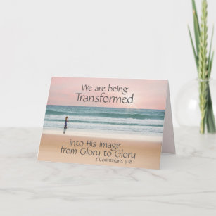 2 Corinthians 3:18 Transformed into His Image Card