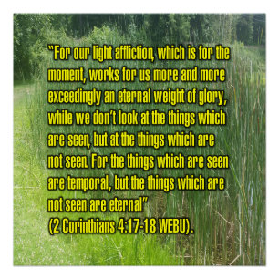 2 Corinthians 4:17-18 WEBU Poster