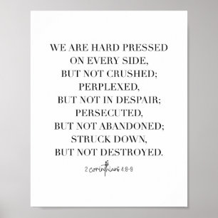 2 Corinthians 4:8-9 Poster