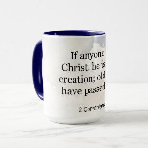 2 Corinthians 5:17, Bible verse, Mug