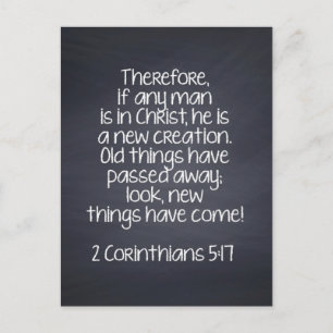 2 Corinthians 5:17 Bible Verse Postcard