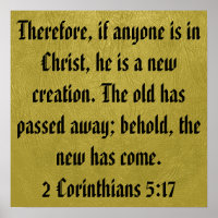2 Corinthians 5:17 bible verse poster