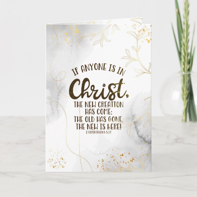 2 Corinthians 5:17 If Anyone is in Christ Card (Front)