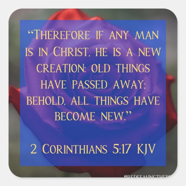 2 Corinthians 5:17 Redeeming the Beast Stickers (Front)