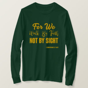 2 Corinthians 5:7 Bible Verse KJV Quote Women's T-Shirt