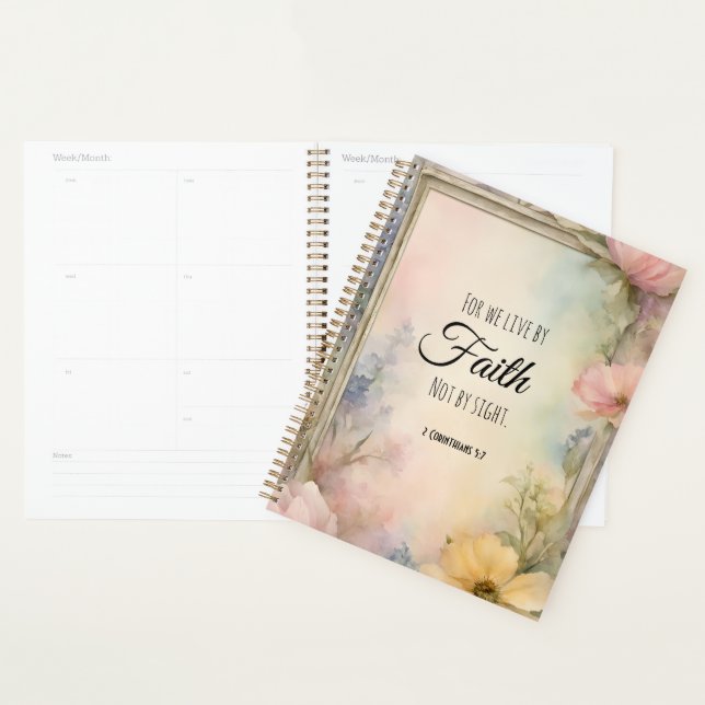 2 Corinthians 5:7 Christian Bible Verse Art Planner (Display)