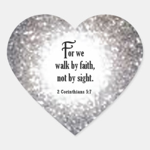 2 Corinthians 5:7 Heart Sticker