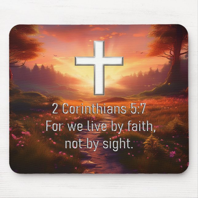 2 Corinthians 5:7 Mouse Mat (Front)