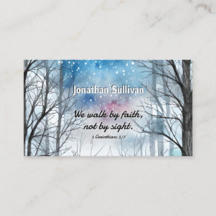2 Corinthians 5:7 Walk by Faith not by Sight Business Card
