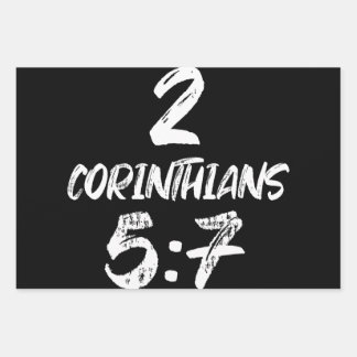 2 Corinthians 5:7 Walk By Faith Scripture Graphic Wrapping Paper Sheet