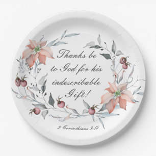 2 Corinthians 9:15 Thanks be to God Christmas Paper Plate