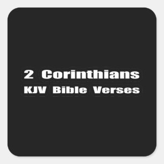 2 Corinthians KJV Bible Verses Christian Graphic Square Sticker