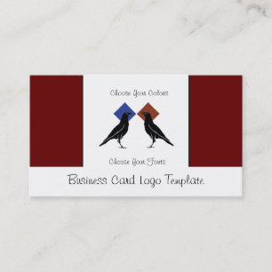 2 Crows or Ravens Logo Business Card
