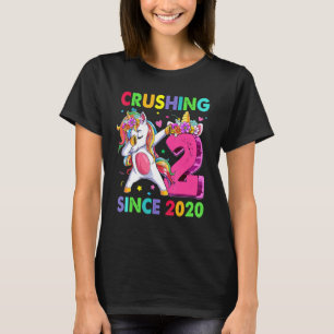 2 Crushing It Since 2020 Dabbing Unicorn 2nd Birth T-Shirt