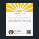 2 | Custom Photo QR Modern Yellow Sunrise Business Flyer<br><div class="desc">howcase your brand in a fresh, inspiring way with this customisable modern business flyer. Designed to radiate positivity and professionalism, it features a warm yellow sunrise with sun rays on a clean white background, perfect for businesses that want to make a confident and optimistic first impression. Easily add your own...</div>