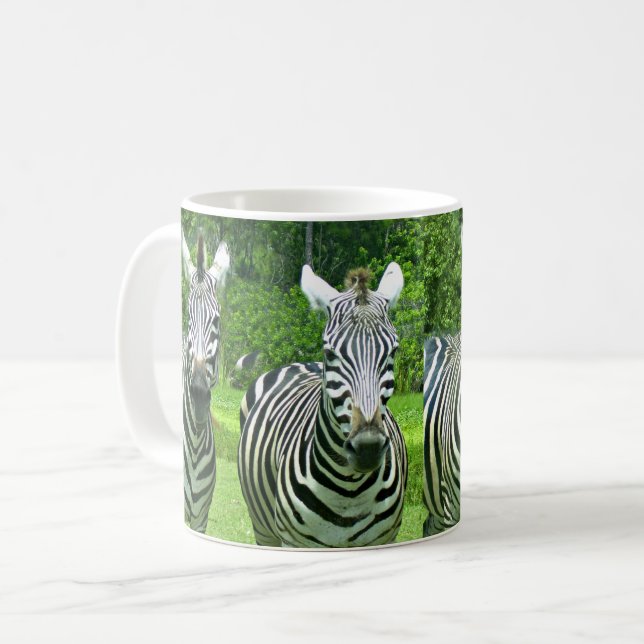 2 Cute Zebras Coffee Mug (Front Left)