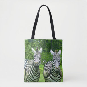 2 Cute Zebras Tote Bag
