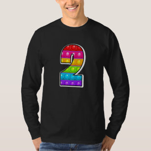 2 Cutest Capital Letter 2 Alphabet Funny Poppin Ki T-Shirt