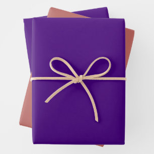 2 Dark Purple, 1 Dusty Rose Wrapping Paper Sheet