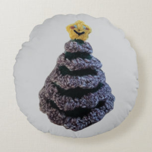 2 Designs Christmas Tree Amigurumi Pillow! Round Cushion