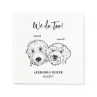 2 Dogs Doodle Drawing We do too Wedding 