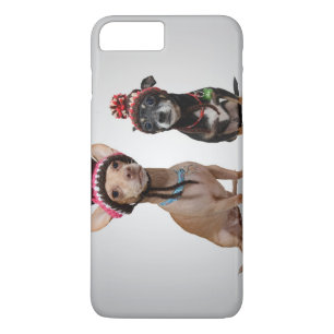 2 dogs with funny hats iPhone 8 plus/7 plus case