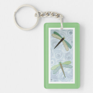 2 Dragonflies #1 Key Ring