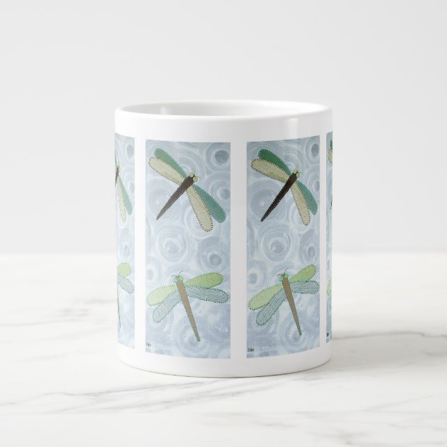2 Dragonflies #1 Large Coffee Mug (Front)