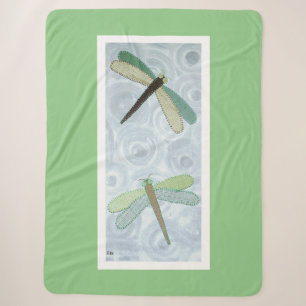 2 Dragonflies #1 Sherpa Blanket