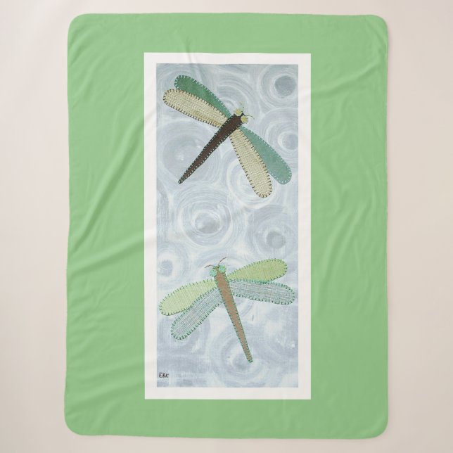 2 Dragonflies #1 Sherpa Blanket (Front)