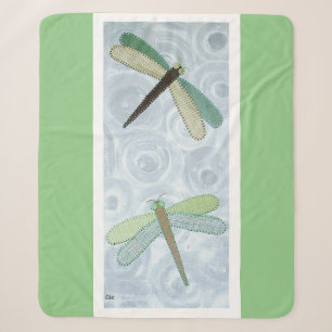2 Dragonflies #1 Sherpa Blanket
