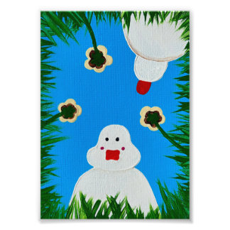 2 ducks art photo print