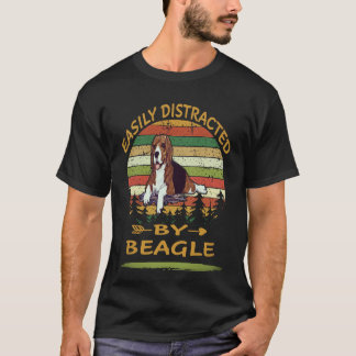 2 Easily Distracted By Beagle T-Shirt