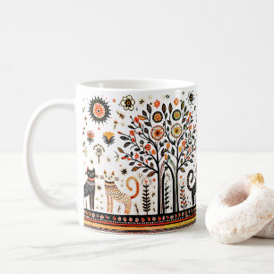 2 egypt cats with piramids coffee mug