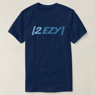 2 EZY men's logo blue on navy t-shirt