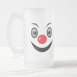 2 Face-How do you feel? Frosted Glass Beer Mug