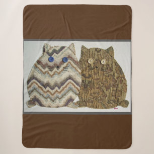 2 Fat Cats #1 Sherpa Blanket