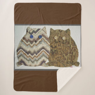 2 Fat Cats #1 Sherpa Blanket