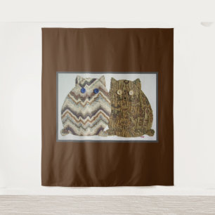 2 Fat Cats #1 Tapestry