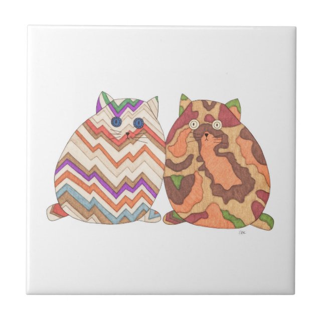 2 Fat Cats #1 Tile (Front)