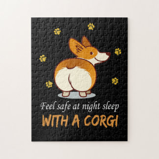 2 Feel Safe At Night Sleep With A Corgi Jigsaw Puzzle
