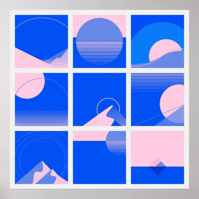 2-Foot Square Bauhaus Art Poster 7 (Front)