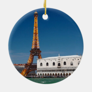 2 for 1 Venice and Paris - Mixed up World Ceramic Tree Decoration