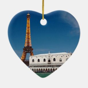 2 for 1 Venice and Paris - Mixed up World Ceramic Tree Decoration