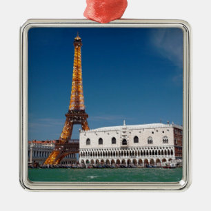 2 for 1 Venice and Paris - Mixed up World Metal Tree Decoration