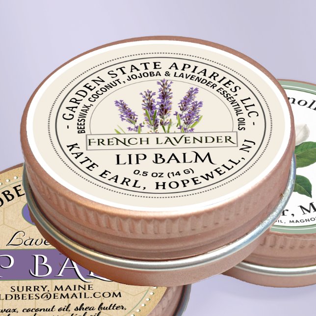 2" French Lavender Beeswax Lip Balm Label (Creator Uploaded)