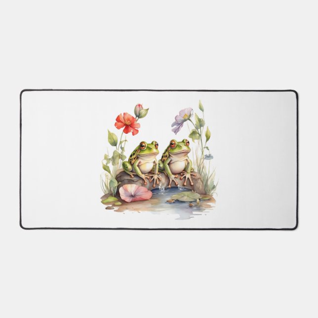 2 Frogs Desk Mat (Front)