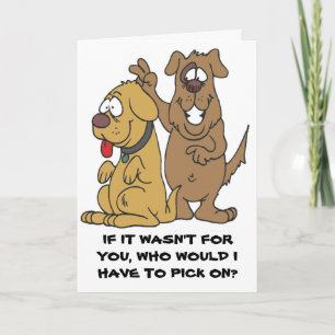 2 Funny Dogs Birthday Card