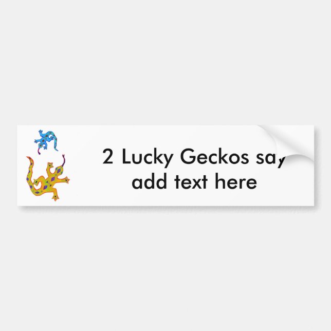 2 Geckos Bumper Sticker (Front)